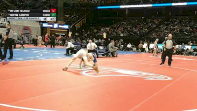 132 Class 1 lbs 3rd Place Match - Owen Carver, Blair Oaks vs Ryder Techau, Brookfield