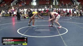 220 lbs Round 2 (4 Team) - Jacob Pretzle, BadBass Green vs Logan Tollison, Michigan Mafia