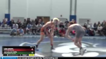 174 lbs Prelim - Jon Grimm, Keystone College vs Nicholas Cope, Muhlenberg College