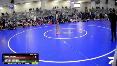 120 lbs Semifinal - Sophia Rosales, Silverback Wrestling Fort Worth vs Marc Olivas, El Paso Wildcats Wrestling Club