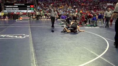 1A-157 lbs Champ. Round 2 - Boston Peters, Westwood, Sloan vs Lincoln Levan, Central Springs