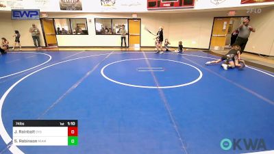 74 lbs Rr Rnd 5 - Jaylynn Rainbolt, Gentry Youth Wrestling vs Sophia Robinson, Miami