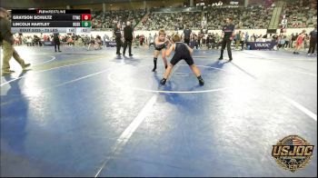 70 lbs Quarterfinal - Grayson Schultz, Team Tulsa Wrestling Club vs Lincoln Hartley, Husky Wrestling Club