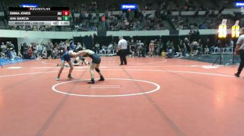 120-130 lbs Round 1 - Ava Garcia, Poquoson Athletic Association vs Emma Jones, Jolliff Middle School
