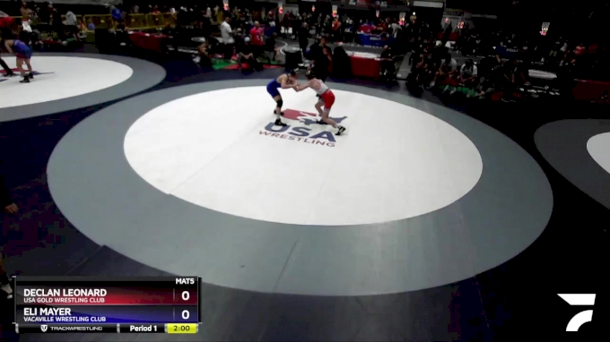 106 lbs Champ. Round 1 - Declan Leonard, USA Gold Wrestling Club vs Eli ...