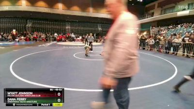 49-53 lbs Round 3 - Wyatt Johnson, Fallon Outlaws Wrestling Club vs Dana Perry, Greenwave Youth Wrestling