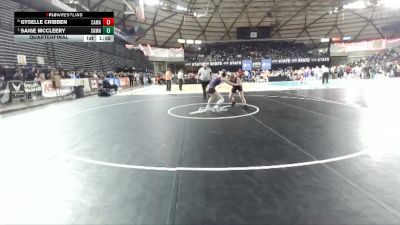 Girls 4A 130 lbs Quarterfinal - Saige McCleery, Sumner (Girls) vs Gyselle Cribben, Camas (Girls)