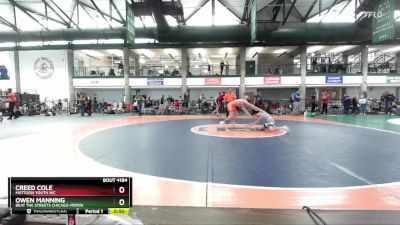 86-98 lbs Round 3 - Creed Cole, Mattoon Youth WC vs Owen Manning, Beat The Streets Chicago-Midwa