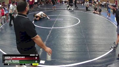 82 lbs Champ. Round 1 - Jaxon Cash Sanchez, Hawkeye WC vs Archie Mendez, Nevada Elite Wrestling