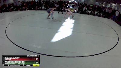 116 lbs Champ. Round 2 - Dylan Lovejoy, Nebraska vs Tayden Rasgorshek, Seward High School Wrestling