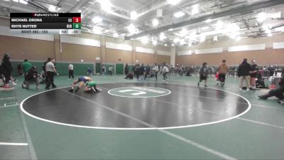 150 lbs Cons. Round 2 - Michael Orona, Charter Oak vs Rhys Nutter, Burroughs