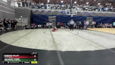 66 lbs Cons. Round 3 - Bronson Tviede, Middleton Wrestling Club vs Gordon Valley, Silver Valley