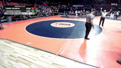 1A 150 lbs Quarterfinal - Jackson Carroll, Glasford (Illini Bluffs) vs Henry Hildreth, Stillman Valley