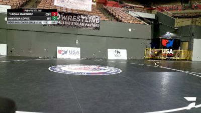 Cadet Girls - 135 lbs 7th Place Match - Caroline Jimenez vs Chanel Sanchez, Kerman High School Wrestling