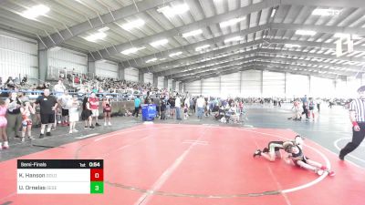 70 lbs Semifinal - Kallum Hanson, Dolores Bears vs Uriah Julio Ornelas, Desert Dogs WC