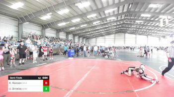 70 lbs Semifinal - Kallum Hanson, Dolores Bears vs Uriah Julio Ornelas, Desert Dogs WC