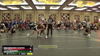 100 lbs Finals (8 Team) - Dion Meskanko-Coleman, Shore Thing vs LUCAS MESSINGER, Elite Wrestling