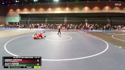 115-117 lbs Round 1 - Andew Cortinas, Snake Pit Wrestling vs Scott Porter, Spanish Springs Wrestling Club