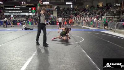 90 lbs Cons. Round 2 - Brielyn Deters, Bobcat Wrestling Club vs Sydney Lawrence, Winfield