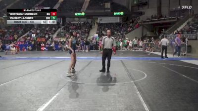 105 lbs Cons. Round 3 - Paisley Lackner, Bobcat Wrestling Club vs Brayleigh Johnson, Maize