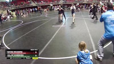 120 lbs Champ. Round 1 - Khloe Haneborg, Midwest Destroyers Wrestling Club vs Rayne Wickwire, Millard South Wrestling Club