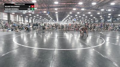 80 lbs Round 1 (1:30pm Friday) - Jillian Vollhardt, Cali Pink vs Hadlee Worrell, Iowa