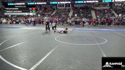 58 lbs Cons. Round 1 - Rylan Eckert, Atchison vs Wesley Hartman, Ark City