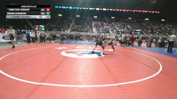 4A-126 lbs Champ. Round 1 - Reese Evenson, Thunder Basin High School vs Dreyton Wright, Cheyenne East