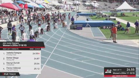 2026 AAU Junior Olympic Games - Youth Girls' 200m, Prelims 5 - Age 17-18