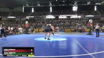 285 lbs Semifinal - Jake Swirple, Minot St. vs Ryan Herman, Maryville (MO)