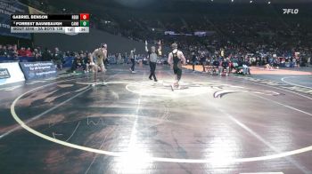 5A Boys 138 lbs Cons. Round 2 - Forrest Baumbaugh, Canby Boys vs Gabriel Benson, Redmond Boys