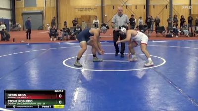 197 lbs Round 2 (6 Team) - Stone Robledo, Eastern Oregon University (OR) vs Simon Ross, Washington State