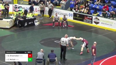 157 lbs Consi Of 32 #1 - Grant Shoemaker, Redbank Valley vs Christian McCall, Huntingdon