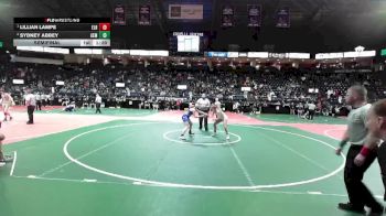128 lbs Semifinal - Lillian Lampe, ELR1 vs Sydney Abbey, AEM3
