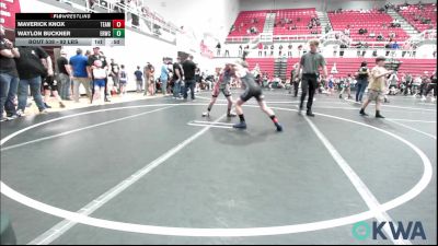 92 lbs Consolation - Maverick Knox, Team Guthrie Wrestling vs Waylon Buckner, El Reno Wrestling Club