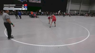 135 lbs Cons. Rd Of 16 - Libberty Drake, Lady Outlaws vs Keagan Edwards, Illinois