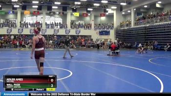 120 lbs Champ. Round 1 - Will Pask, LIBERTY-BENTON vs Adler Ames, WILLARD