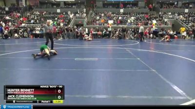 90 lbs Cons. Round 3 - Hunter Bennett, Moen Wrestling Academy vs Jack Clemenson, Bennington Wrestling Club