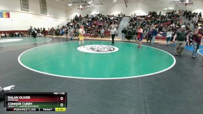 215 lbs Champ. Round 2 - Connor Curry, Lingle-Ft. Laramie/Southeast vs Dalan Oliver, Evanston
