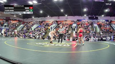 106 lbs Quarterfinals (8 Team) - Max Banas, Huron HS (New Boston) vs Tyler Sage, Linden HS