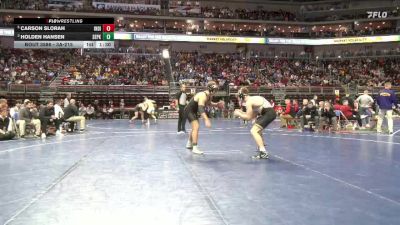 3A-215 lbs Cons. Semi - Carson Slorah, Indianola vs Holden Hansen, Southeast Polk