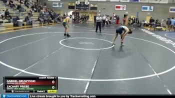 171 lbs Champ. Round 1 - Zachary Priebe, Service High School Cougars vs GABRIEL GRUSZYNSKI, Chugiak High School