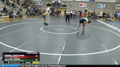 171 lbs Champ. Round 1 - Zachary Priebe, Service High School Cougars vs GABRIEL GRUSZYNSKI, Chugiak High School