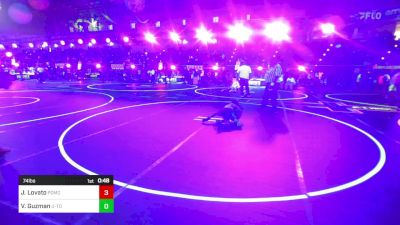 74 lbs Rr Rnd 1 - Jaxson Lovato, Pomona WC vs Victoriano Guzman, U-Town Hammers