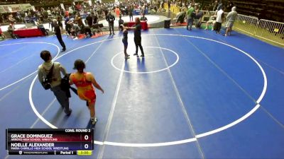 145 lbs Cons. Round 2 - Grace Dominguez, Arroyo High School Wrestling vs Noelle Alexander, Maria Carrillo High School Wrestling