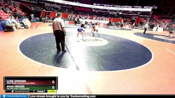 3A 138 lbs Champ. Round 1 - Luke Siwinski, New Lenox (Lincoln-Way West) vs Ryan Hinger, Orland Park (Sandburg)