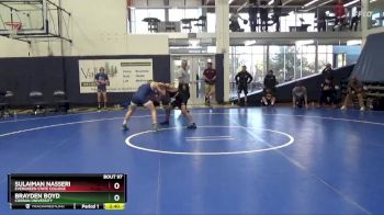 125 lbs Cons. Round 2 - Brayden Boyd, Corban University vs Sulaiman Nasseri, Evergreen State College