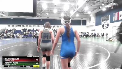 105 lbs Champ. Round 1 - Riley Morales, Trabuco Hills vs Jordyn Alvis, Temescal Canyon