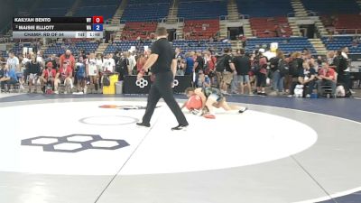 100 lbs Champ. Rd Of 64 - Kailyah Bento, Wyoming vs Maisie Elliott, Washington