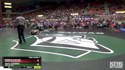 4A 126 lbs Cons. Round 3 - Karson Kahler, Meriden-Jefferson West vs Keith Sanders, Independence